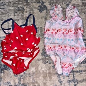 Disney Red and Pink Kids Swimwear Set